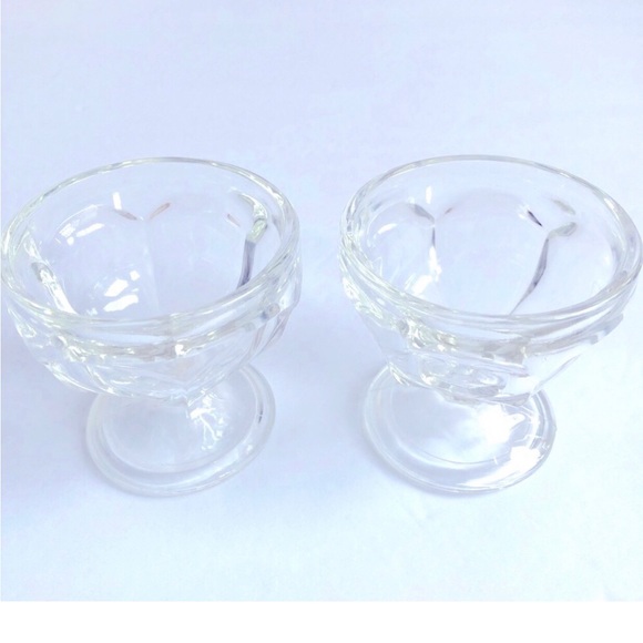 Vintage Small Ice Cream Glass Cups Dessert, Set of 2 Cups - Picture 1 of 14
